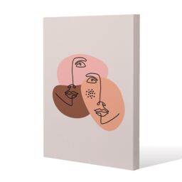 Benjamin Tate Design modern contemporary minimalist woman portrait (Canvas Print) / 127 x 101 x 4cm in Natural - Size: 127 x 101 x 4 cm - thumbnail 1