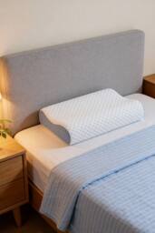 Living and Home High-Density Memory Foam Pillow with Zip-Off Cover in White - thumbnail 3
