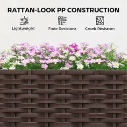NESTLUNE Plastic Raised Garden Bed in Dark Brown - Size: 1.25kg - thumbnail 5