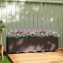NESTLUNE Plastic Raised Garden Bed in Dark Brown - Size: 1.25kg - thumbnail 3