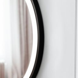 Nes Home Bathroom LED Mirror Demister Touch Sensor Lights Anti-fog Matte Black in Silver - thumbnail 3