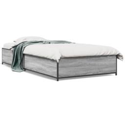 Berkfield Home Durable Bed Frame without Mattress Grey Sonoma 100x200 cm - thumbnail 3
