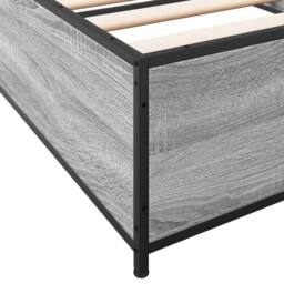 Berkfield Home Durable Bed Frame without Mattress Grey Sonoma 100x200 cm - thumbnail 7