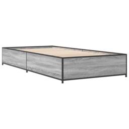 Berkfield Home Durable Bed Frame without Mattress Grey Sonoma 100x200 cm - thumbnail 6