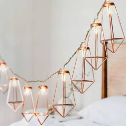 Globrite Geometric Rose Gold Diamond String Lights with 20 LEDs - thumbnail 1