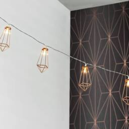 Globrite Geometric Rose Gold Diamond String Lights with 20 LEDs - thumbnail 5