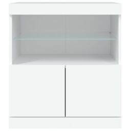 Berkfield Home Sideboard with LED Lights White 60x37x67 cm - Size: 60 x 37 x 67 cm - thumbnail 6