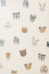 THE RUGS Adventures Kids Rug Tiny Zoo Cream Multicolour Kids Bedroom Rug - Size: 120 cm x 170 cm - thumbnail 1