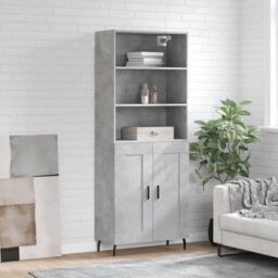 Berkfield Home Highboard Concrete Grey 69.5x34x180 cm Engineered Wood