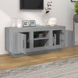 Berkfield Home TV Cabinet Grey Sonoma 102x35x45 cm Engineered Wood - Size: 102 x 35 x 45 cm - thumbnail 3