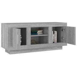 Berkfield Home TV Cabinet Grey Sonoma 102x35x45 cm Engineered Wood - Size: 102 x 35 x 45 cm - thumbnail 4