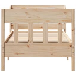 Berkfield Home Decorative Bed Frame without Mattress 75x190 cm Small Single Soli in Natural - thumbnail 4
