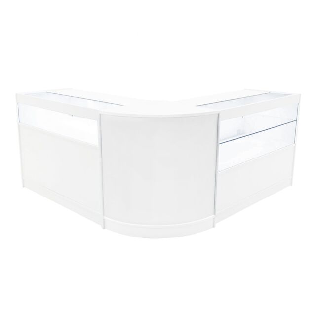 Monstershop Adonis LED Shop Counter Set B1200, C1200 & CM60 - White - image 1