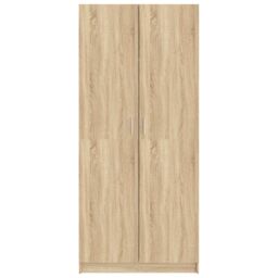 Berkfield Home Wardrobe Sonoma Oak 80x52x180 cm Engineered Wood in Brown - Size: 80 x 52 x 180 cm - thumbnail 5