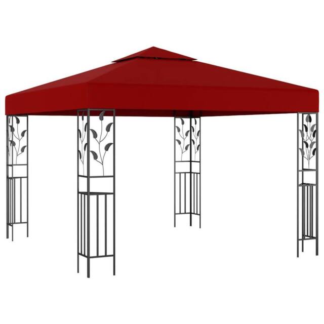 Berkfield Home Gazebo 3x3 m Wine Red - image 1