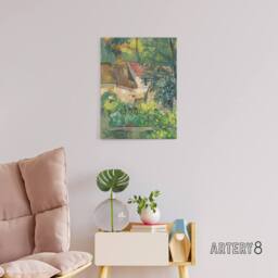 "Artery8 House of Pere Lacroix in Auvers France Cezanne Canvas Wall Art Print - Size: W12"" x H16""" - thumbnail 3