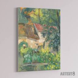 "Artery8 House of Pere Lacroix in Auvers France Cezanne Canvas Wall Art Print - Size: W12"" x H16""" - thumbnail 2