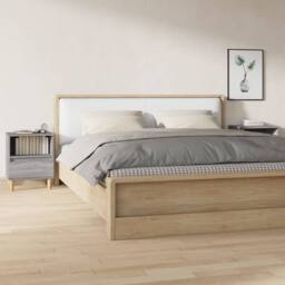 Berkfield Home Bedside Cabinets 2 pcs Grey Sonoma 40x35x50 cm - Size: 40 x 35 x 50 cm - thumbnail 2