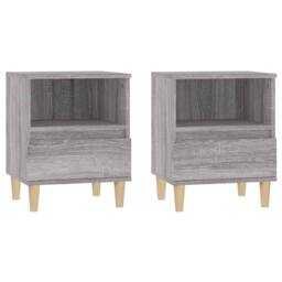 Berkfield Home Bedside Cabinets 2 pcs Grey Sonoma 40x35x50 cm - Size: 40 x 35 x 50 cm - thumbnail 1
