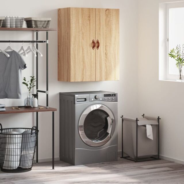Berkfield Home Wall Mounted Cabinet Sonoma Oak 69.5x34x90 cm in Brown - image 1