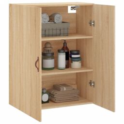 Berkfield Home Wall Mounted Cabinet Sonoma Oak 69.5x34x90 cm in Brown - thumbnail 5