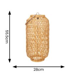 ValueLights Natural Rope Solar Powered Lantern Outdoor Garden Light Floor Lamp - thumbnail 4