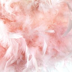 Happy Homewares Feather Pendant Light Shade with Transparent Acrylic Droplets in Pink - thumbnail 3