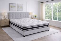 Nexus Mattresses Ltd Cashmere 2000 Memory Foam Pocket Spring Mattress - 25cm in White - Size: King - thumbnail 2