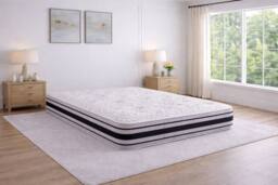 Nexus Mattresses Ltd Cashmere 2000 Memory Foam Pocket Spring Mattress - 25cm in White - Size: King - thumbnail 4