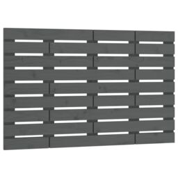 Berkfield Home Wall Headboard Grey 106x3x63 cm Solid Wood Pine - Size: 106 x 3 x 63 cm - thumbnail 2