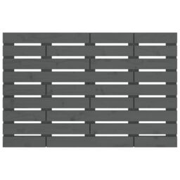 Berkfield Home Wall Headboard Grey 106x3x63 cm Solid Wood Pine - Size: 106 x 3 x 63 cm - thumbnail 4
