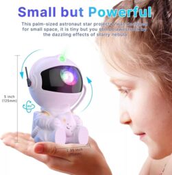 Dragodirect Astronaut Galaxy Project Starry Sky Night Light Projector Nebula Ceiling Projection Lamp in White - thumbnail 7