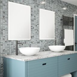 Loops 600 x 800mm IP44 LED Bathroom Mirror & Demister Tunable White Illuminated Border - thumbnail 5