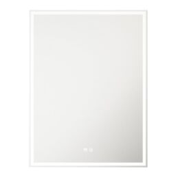 Loops 600 x 800mm IP44 LED Bathroom Mirror & Demister Tunable White Illuminated Border - thumbnail 3