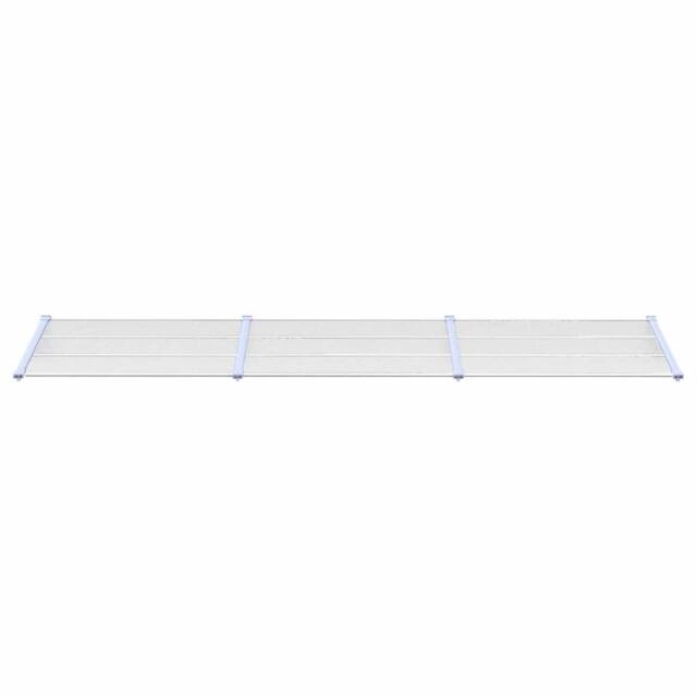 Berkfield Home Durable Door Canopy Grey & Transparent 358.5x90 cm Polycarbonate in Clear - image 1