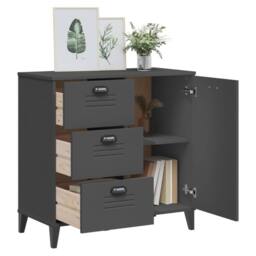 Berkfield Home Sideboard VIKEN Anthracite Grey 80x40x80 cm Engineered Wood in Dark Grey - Size: 80 x 40 x 80 cm - thumbnail 4
