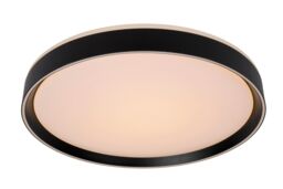 Lucide 'NURIA' Dimmable Stylish Decorative Indoor LED Flush Ceiling Light in Black