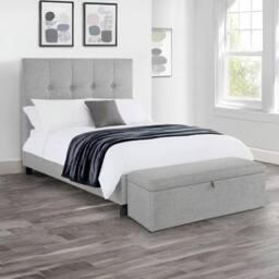 Cheshire Cascade High Headboard Bed - Light Grey - Superking (180cm) (150cm) - Size: Super King - thumbnail 2