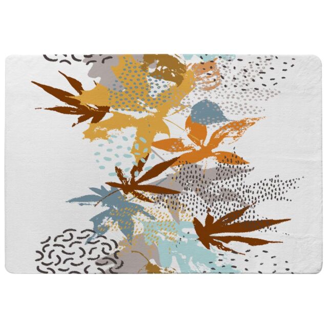Benjamin Tate Design Japanese Maple Leaves Rug in Natural - Size: Large - image 1