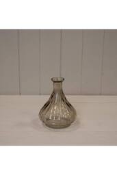 KDMD Smokey Brown Ribbed Bud Vase - thumbnail 1