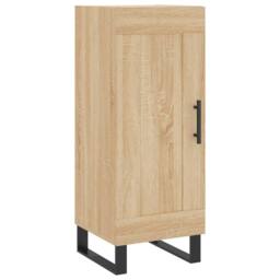 Berkfield Home Highboard Sonoma Oak 34.5x34x180 cm Engineered Wood in Brown - thumbnail 7