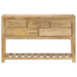 Berkfield Home Sideboard 120x30x75 cm Solid Mango Wood in Brown - Size: 120 x 30 x 75 cm - thumbnail 1