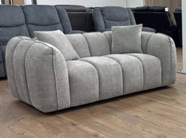 Stratus Interiors Venice Chunky Panel Sofa Plush Living Room Sofa in Silver - image 1