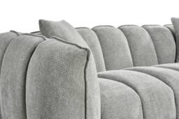 Stratus Interiors Venice Chunky Panel Sofa Plush Living Room Sofa in Silver - thumbnail 4