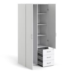 Furniture To Go Space Wardrobe 2 Doors 3 Drawers 1750 in White - thumbnail 4