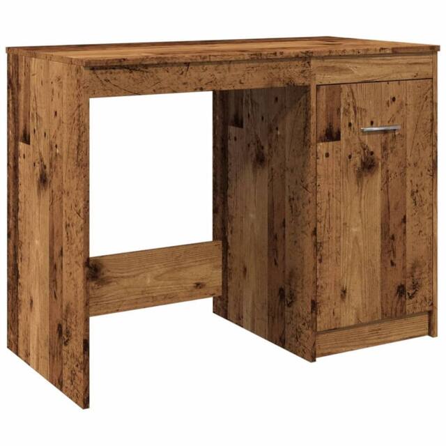 Berkfield Home Desk Old Wood 100x50x76 cm Engineered Wood in Brown - Size: 100 x 50 x 76 cm - image 1