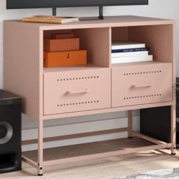 Berkfield Home TV Cabinet Pink 68x39x60.5 cm Steel - thumbnail 2