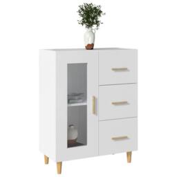 Berkfield Home Sideboard White 69, 5x34x90 cm Engineered Wood - Size: 5 x 34 x 90 cm - thumbnail 4