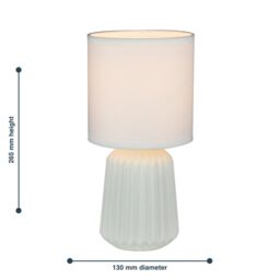 First Choice Lighting Set of 2 Fox - White Ceramic Lamps - thumbnail 5
