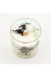 KDMD Agnes & Cat Botanical Soy Wax Candle Sea Salt & Moss 350g in White - thumbnail 9